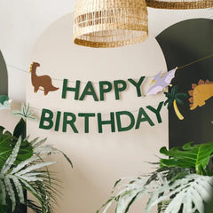 dinosaur-happy-birthday-banner-bunting-3m|GRL106|Luck and Luck| 1