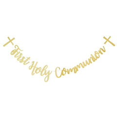 gold-first-holy-communion-banner-decoration|COM001|Luck and Luck|2