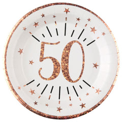 sparkle-rose-gold-age-50-party-pack-plates-napkins-and-cups|LLSPARKLEAGE50PP|Luck and Luck| 4