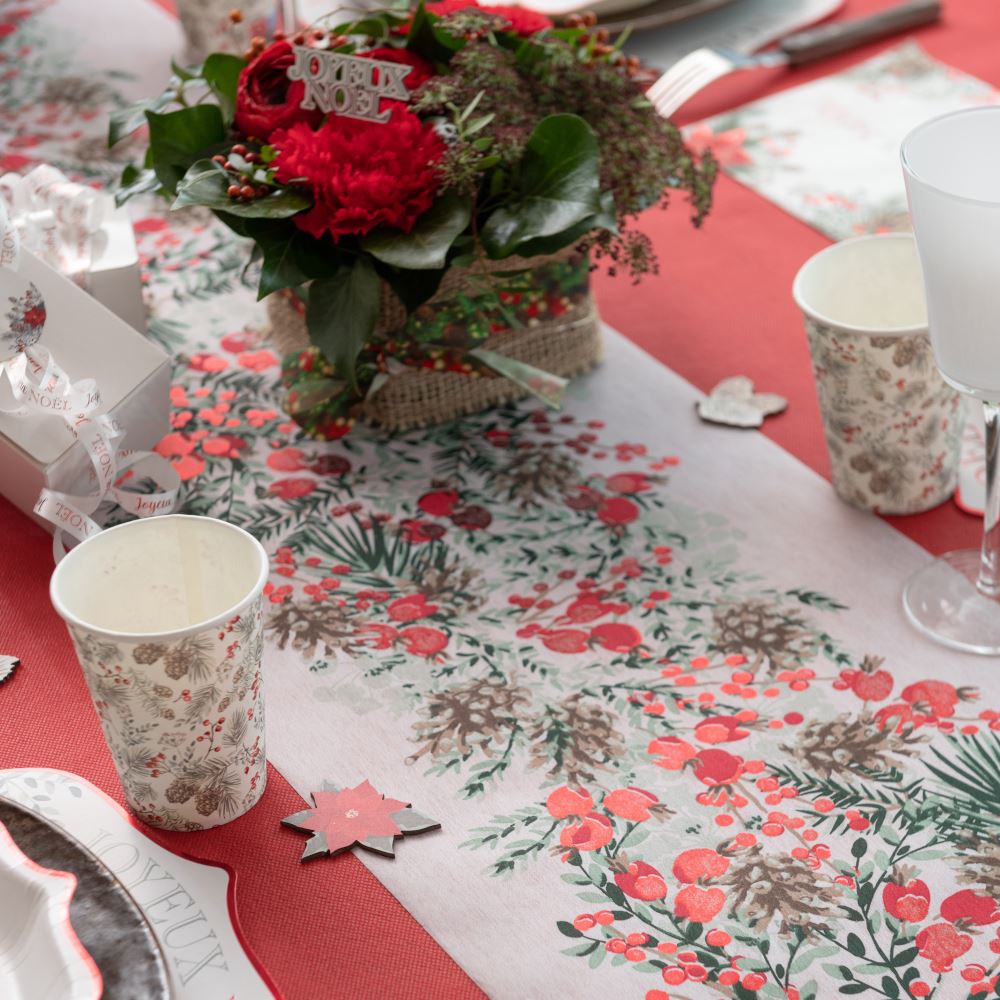 red-poinsettia-christmas-table-runner-decoration-3m|822000300007|Luck and Luck| 4