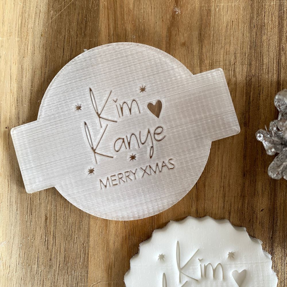 personalised-christmas-fondant-icing-embosser-merry-xmas-heart|LLWWXMASEMBOSSD8|Luck and Luck| 3