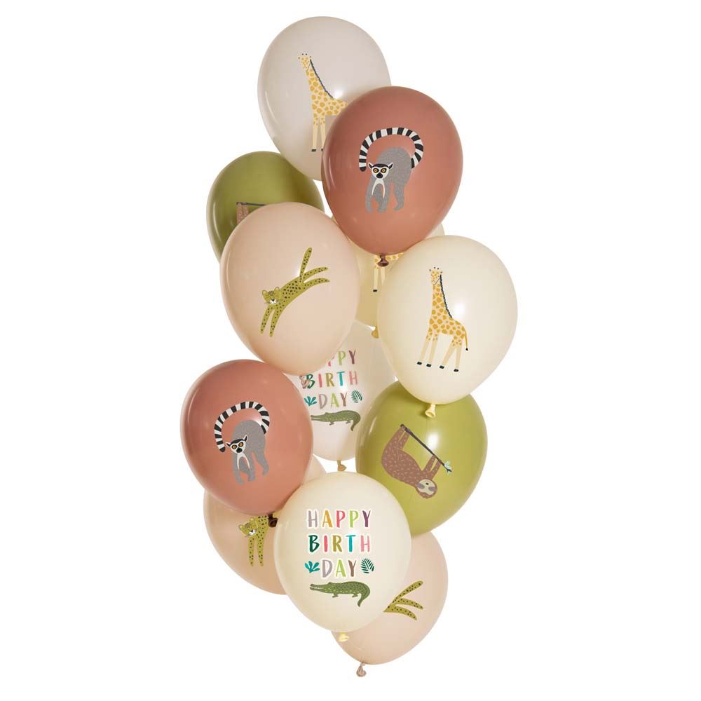 zoo-animal-party-balloons-set-of-12-happy-birthday-animals|25154|Luck and Luck|2