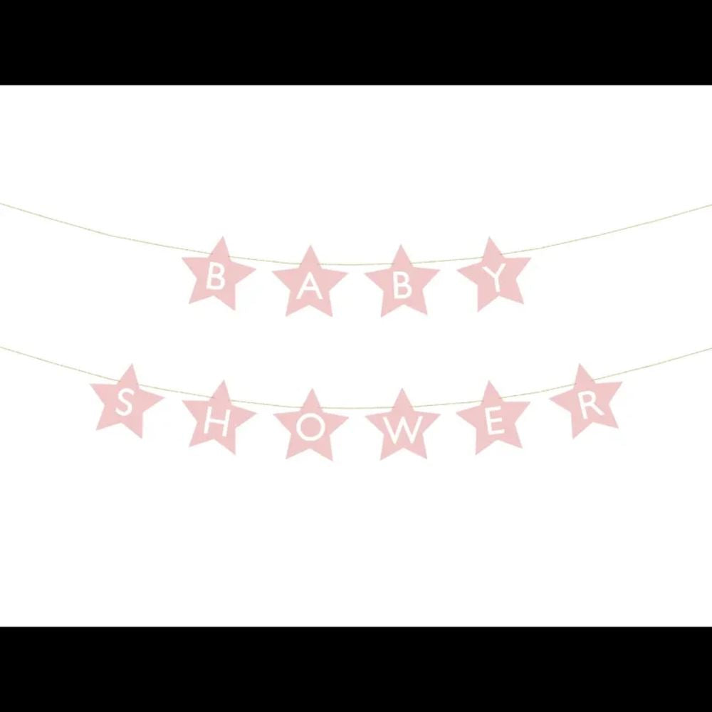 pink-baby-shower-star-garland-decoration-2-9m|GRL97-081J|Luck and Luck| 1