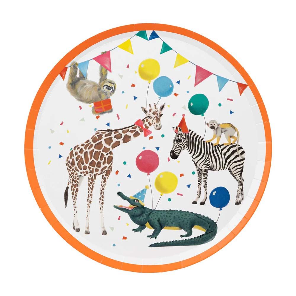 childrens-safari-animal-paper-party-plates-x-8|SAFARI-PLATE|Luck and Luck| 1