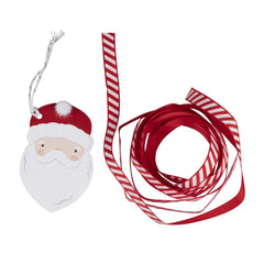 santa-face-with-pom-pom-hat-tags-and-red-and-white-ribbon-x-8|MRY-158|Luck and Luck|2