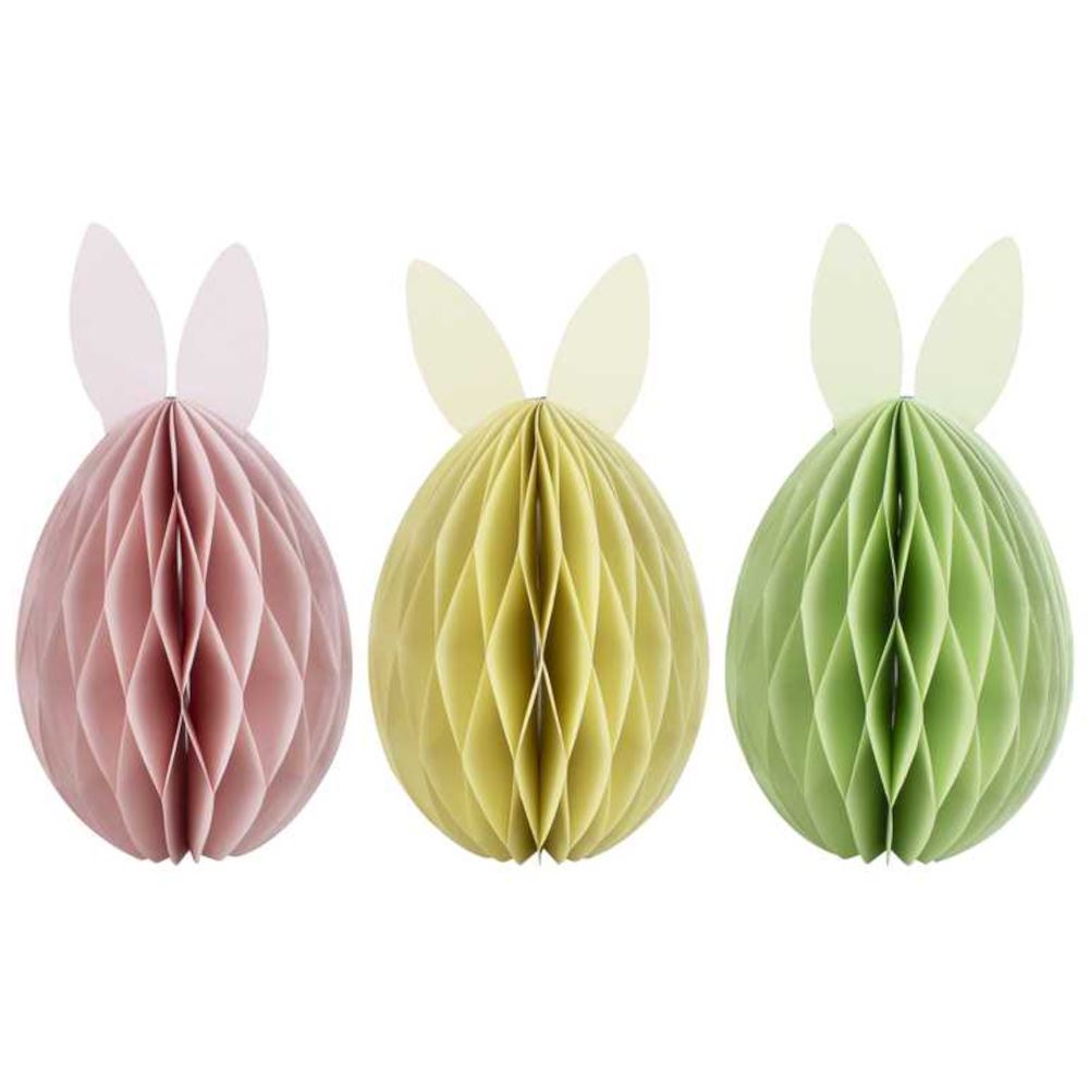 easter-bunny-honeycomb-decorations-x-3-10cm|BN-100|Luck and Luck|2