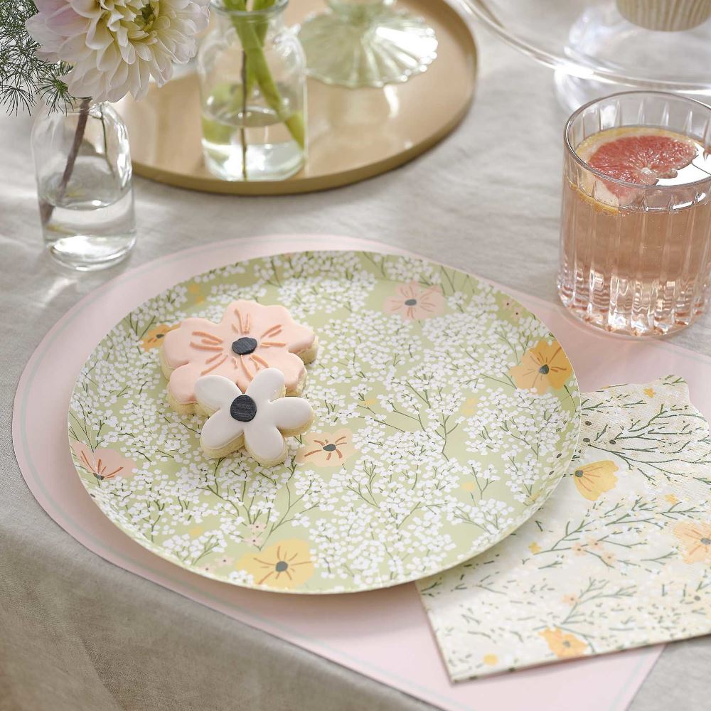 floral-plates-birthday-baby-shower-wedding-x-8|FLB-100|Luck and Luck| 1
