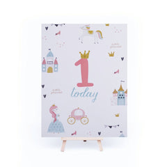 little-princess-age-1-birthday-sign-and-easel|LLSTWPRINCESS1A4|Luck and Luck| 3