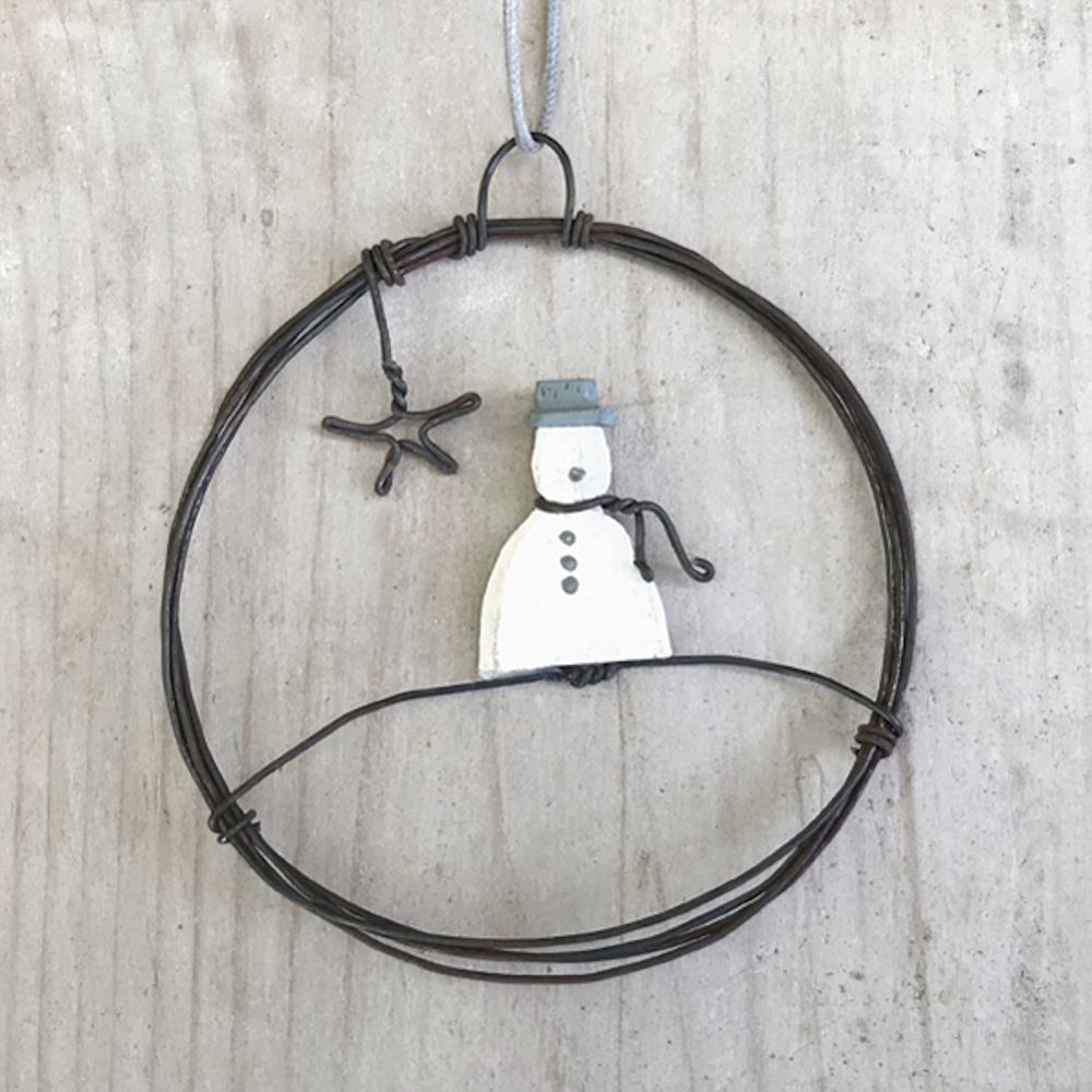 east-of-india-small-hanging-metal-decoration-snowman|3472|Luck and Luck| 1