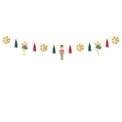 nutcracker-paper-christmas-garland-3m|GL28|Luck and Luck|2