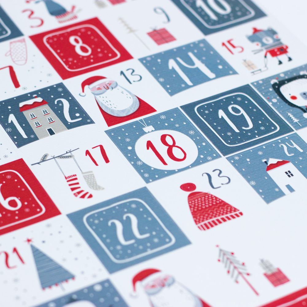 scandi-style-advent-red-white-and-grey-sticker-sheet-with-35-stickers|LLXMAS2|Luck and Luck| 1