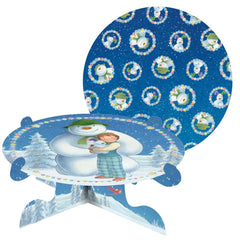 the-snowman-and-the-snow-dog-single-tier-christmas-cake-stand|M170|Luck and Luck| 4