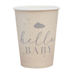 hello-baby-neutral-baby-shower-paper-cups-x-8|HEB-101|Luck and Luck| 3