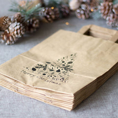 merry-christmas-tree-kraft-brown-paper-gift-bags-x-6|KBHMCTREE|Luck and Luck| 3
