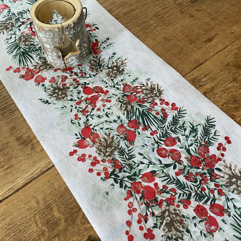 red-poinsettia-christmas-table-runner-decoration-3m|822000300007|Luck and Luck| 1