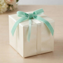 Green Velvet Christmas Bows Festive Present Home Tree Decorations Styling Set of 8
