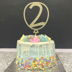customisable-acrylic-number-2-balloon-shape-cake-topper|LLWWBALLOON2CTA|Luck and Luck| 1