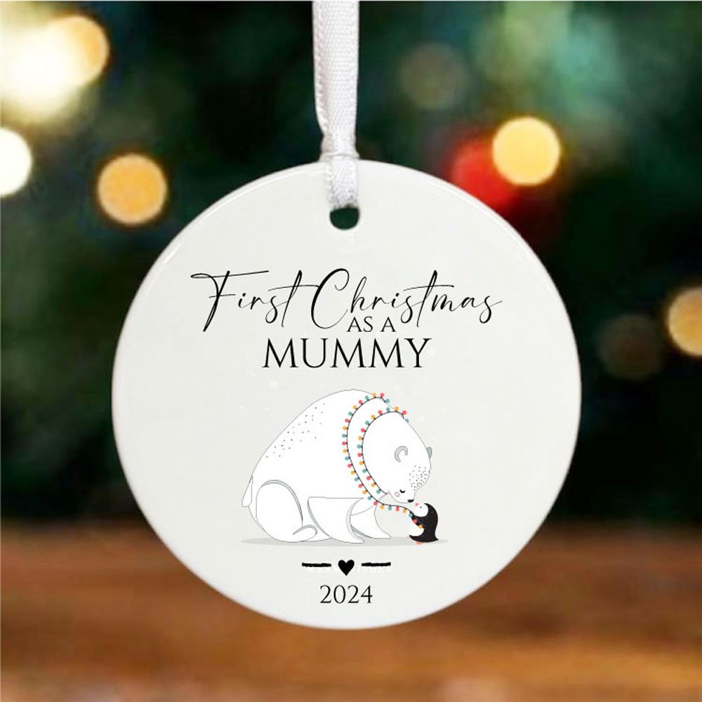 first-christmas-as-a-mummy-bauble-keepsake-christmas-gift|LLUVPORC31V2|Luck and Luck| 1