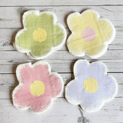 Mixed Colour Flower Paper Cocktail Napkins - Set of 20 Floral Garden Party