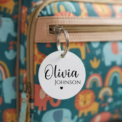 Personalised Acrylic Name Keyring Bag Charm - Kids School Bag & Backpack Tag Gift