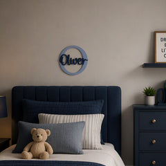 Personalised Initial Name Wooden Wall Sign Custom Nursery Bedroom Home Decoration