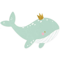 whale-with-crown-paper-party-napkins-x-20|SPK27|Luck and Luck| 1