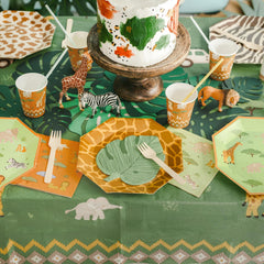 Safari Paper Plates Kids Party Tableware (Pack of 6, 23cm)