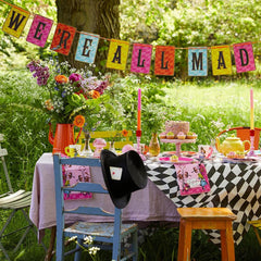 alice-in-wonderland-mad-hatters-brights-party-paper-bunting-3m|TSALICE-BRIGHT-BUNT|Luck and Luck| 1