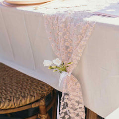 Pink Gold Daisy Table Runner Party Decoration (24 cm x 3 m)