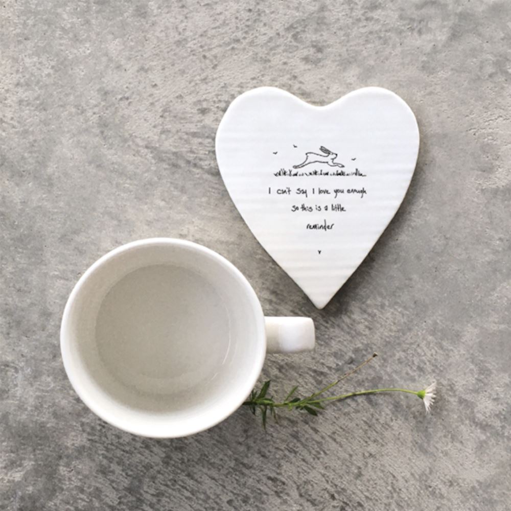 east-of-india-white-porcelain-heart-coaster-i-can-t-say-i-love-you|152|Luck and Luck| 1