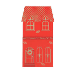 Red Gold Christmas Cutlery Holders Luxury Festive Table Decorations Set of 8