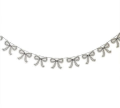 Bow Card Garland Wedding Birthday Backdrop Party Decoration White Black (200cm)