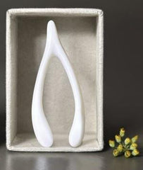 Modern Personalised Porcelain Wishbone Matchbox with Custom Message Keepsake