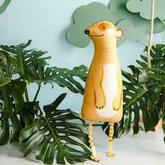 Standing Meerkat Foil Balloon Kids Party Decoration Brown 70cm