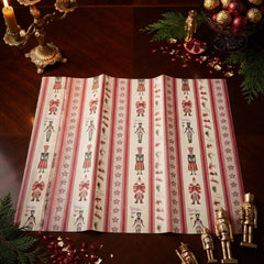 Festive Nutcracker Tissue Paper in Red and Green for Christmas Gift Wrapping 4 Sheets