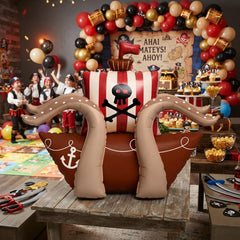 Standing Pirate Ship Foil Balloon for Playful Pirate Birthday Party Decorations