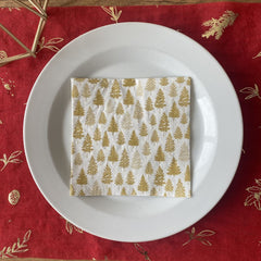 nordic-forest-gold-christmas-canape-paper-napkins-x-20|C1017109|Luck and Luck| 1