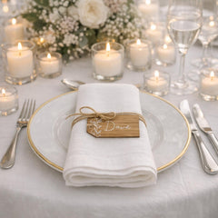 Luck and Luck Personalised Wooden Floral Place Name Table Settings