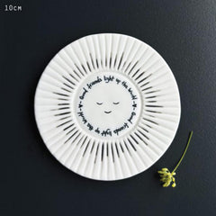 Good Friends Light Up the World White Porcelain Coaster Meaningful Gift for Modern Home