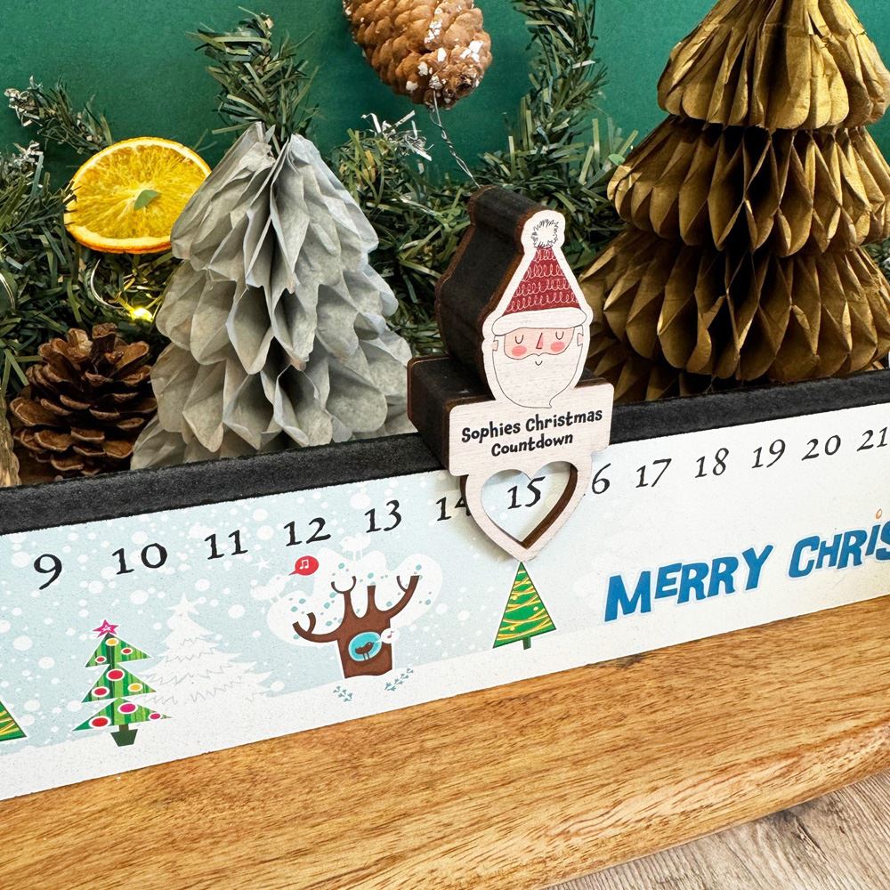 personalised-advent-slider-merry-christmas-trees-countdown|LLUVADVENTD1|Luck and Luck| 1