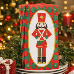 Nutcracker Christmas Lunch Paper Napkins Red Green Festive Party Tableware Set of 16