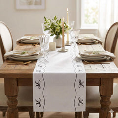 Aryfetes Factory Artyfetes Black & White Fabric Table Runner Small