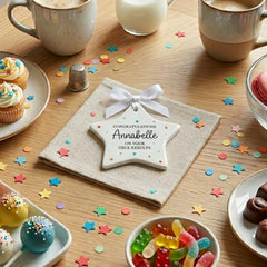 Personalised GCSE Porcelain Star Keepsake Decoration 8 cm