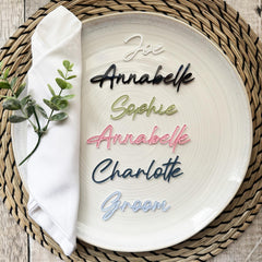 Personalised Acrylic Wedding Favours and Place Names for Guest Tables