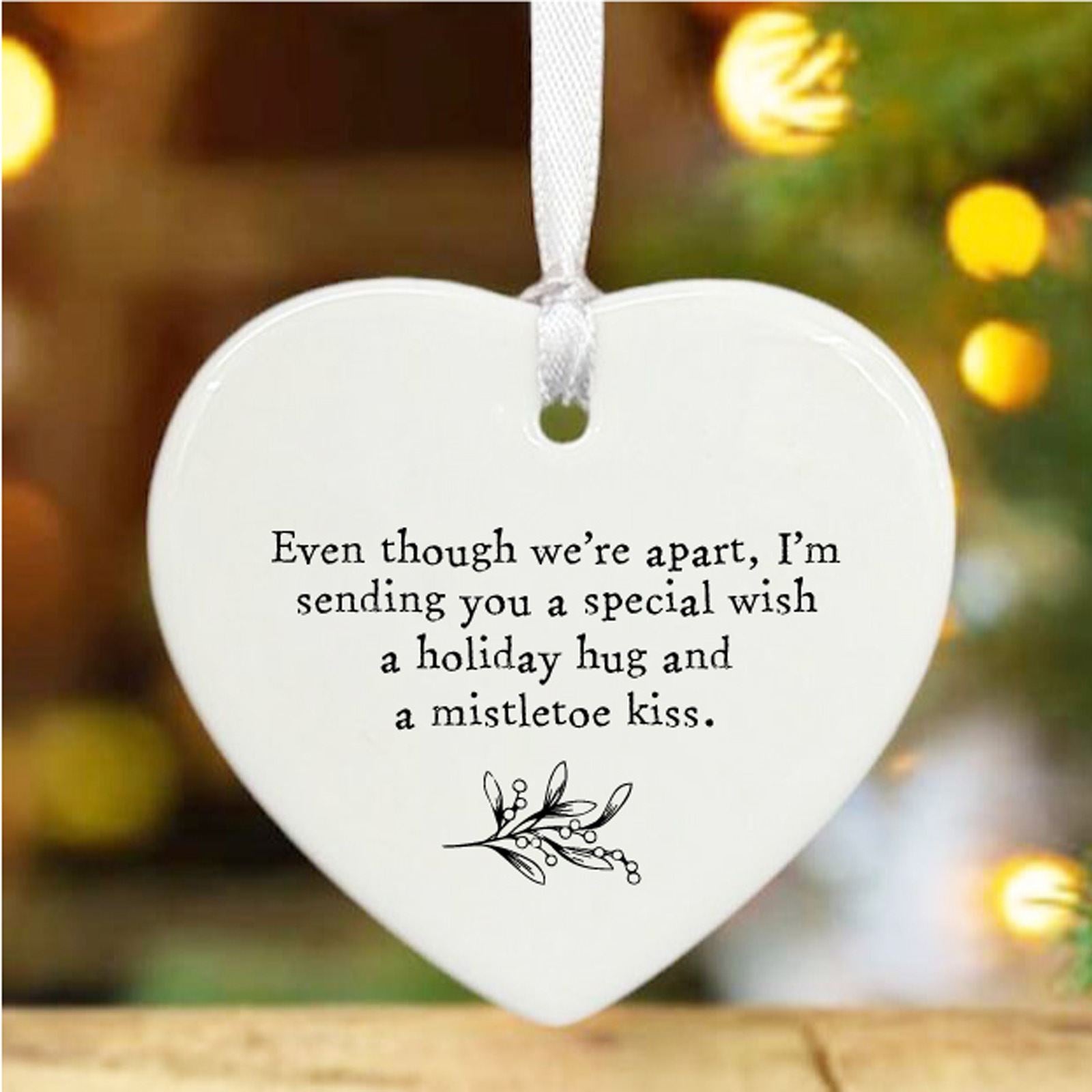 personalised-christmas-hanging-porcelain-heart-we-re-far-apart|LLUVPORC13|Luck and Luck| 1