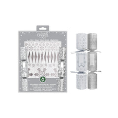 Make Your Own Silver Christmas Crackers DIY Festive Party Tableware Set of 6
