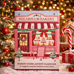 Sugarplum Bakery Christmas 12-Day Advent Calendar Pink Paper Festive Countdown Decor