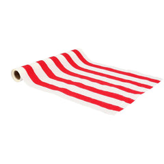 Red & White Polyester Birthday Party Table Runner Fabric Table Decoration (28 cm x 300 cm)