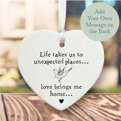 personalised-porcelain-heart-love-brings-me-home-keepsake-gift|LLUVPORGF5|Luck and Luck| 1