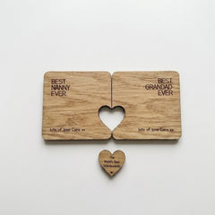 Personalised Grandparents Coaster Set with Message Token Keepsake Gift for Home